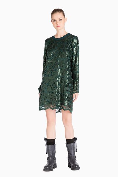 Vestido TWIN-SET encaje-lentejuelas