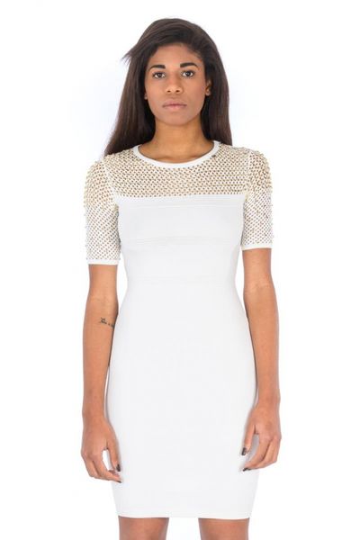Vestido ELISABETTA FRANCHI entallado nude