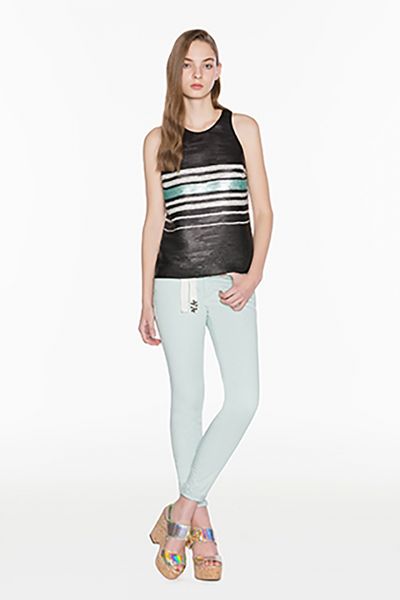 Pantalón TWIN-SET Celeste
