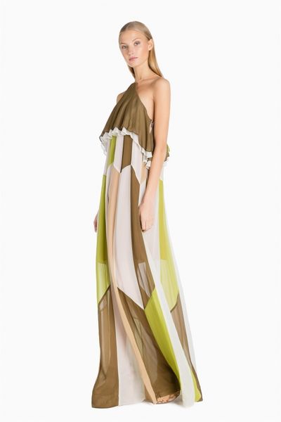 Vestido TWIN-SET&nbsp;largo color block
