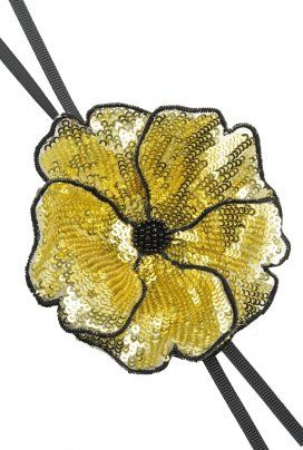 Broche flor PINKO lentejuelas