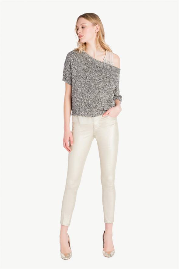 Pantalón pitillo TWINSET laminado