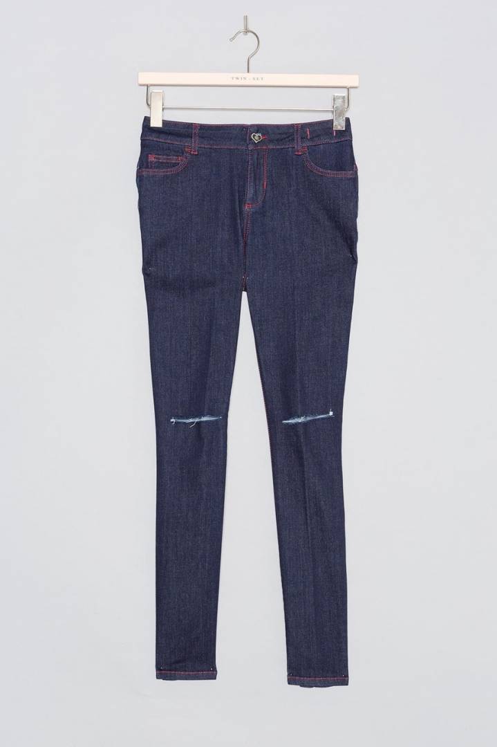Vaquero TWINSET costuras rojas